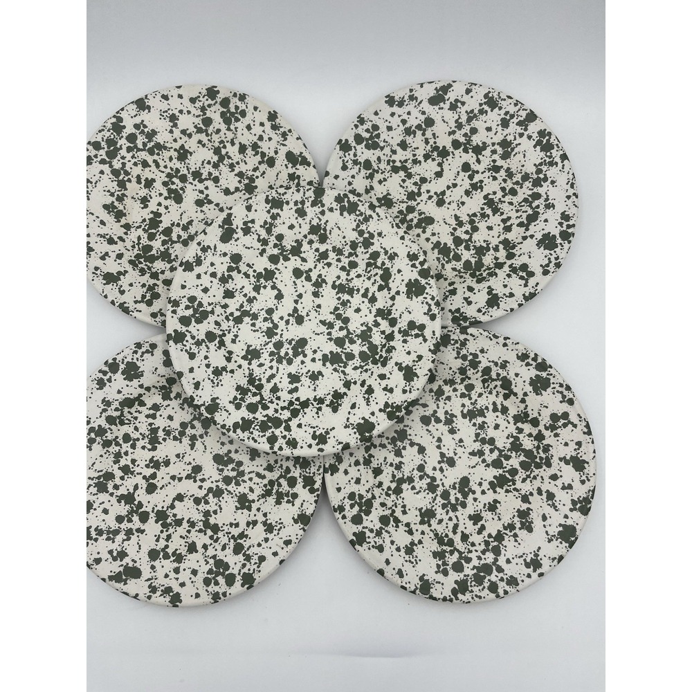 Lot of 5 Bee & Willow Lichen Splatter 8" Melamine Salad Plates New Farmhouse - Picture 3 of 9
